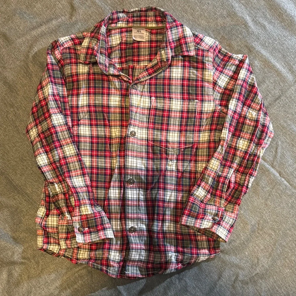 Carter’s Plaid Flannel Shirt - Red and White - Picture 1 of 3